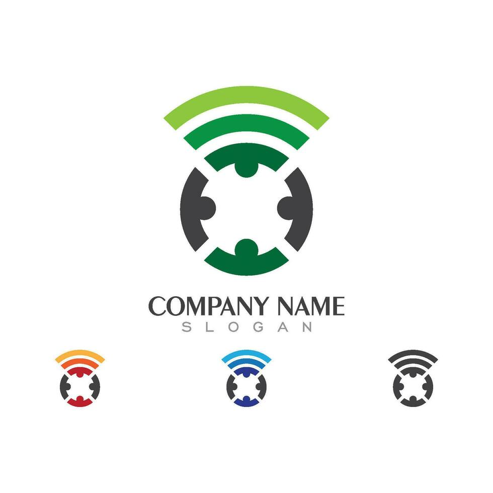 wires, wiring logo template vector