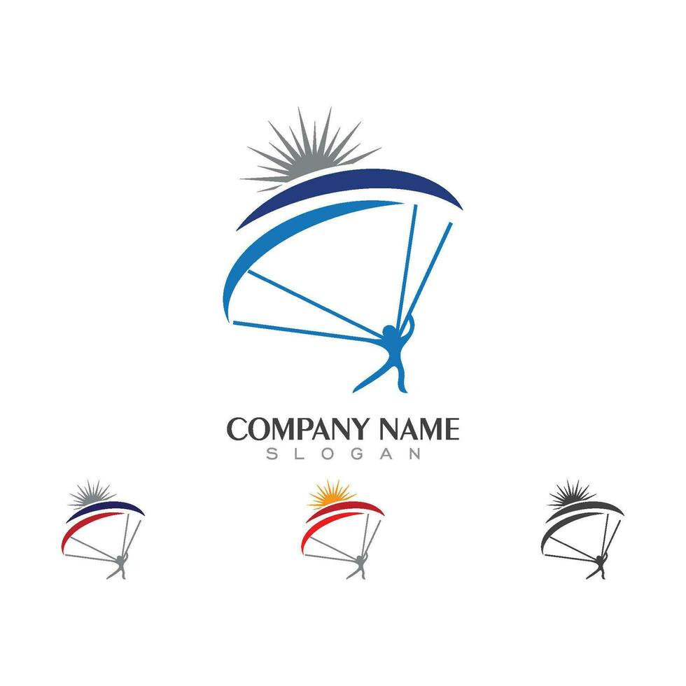Sky diving Logo template vector