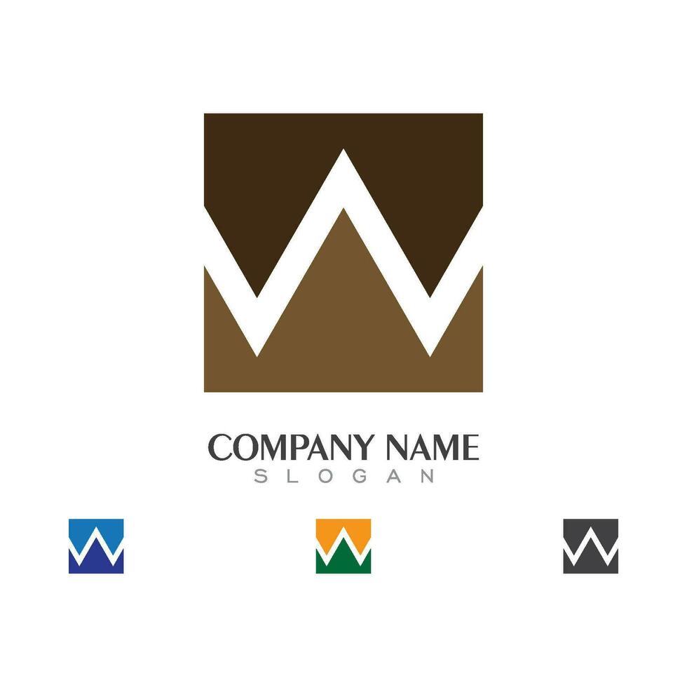 W Letter Logo Template vector