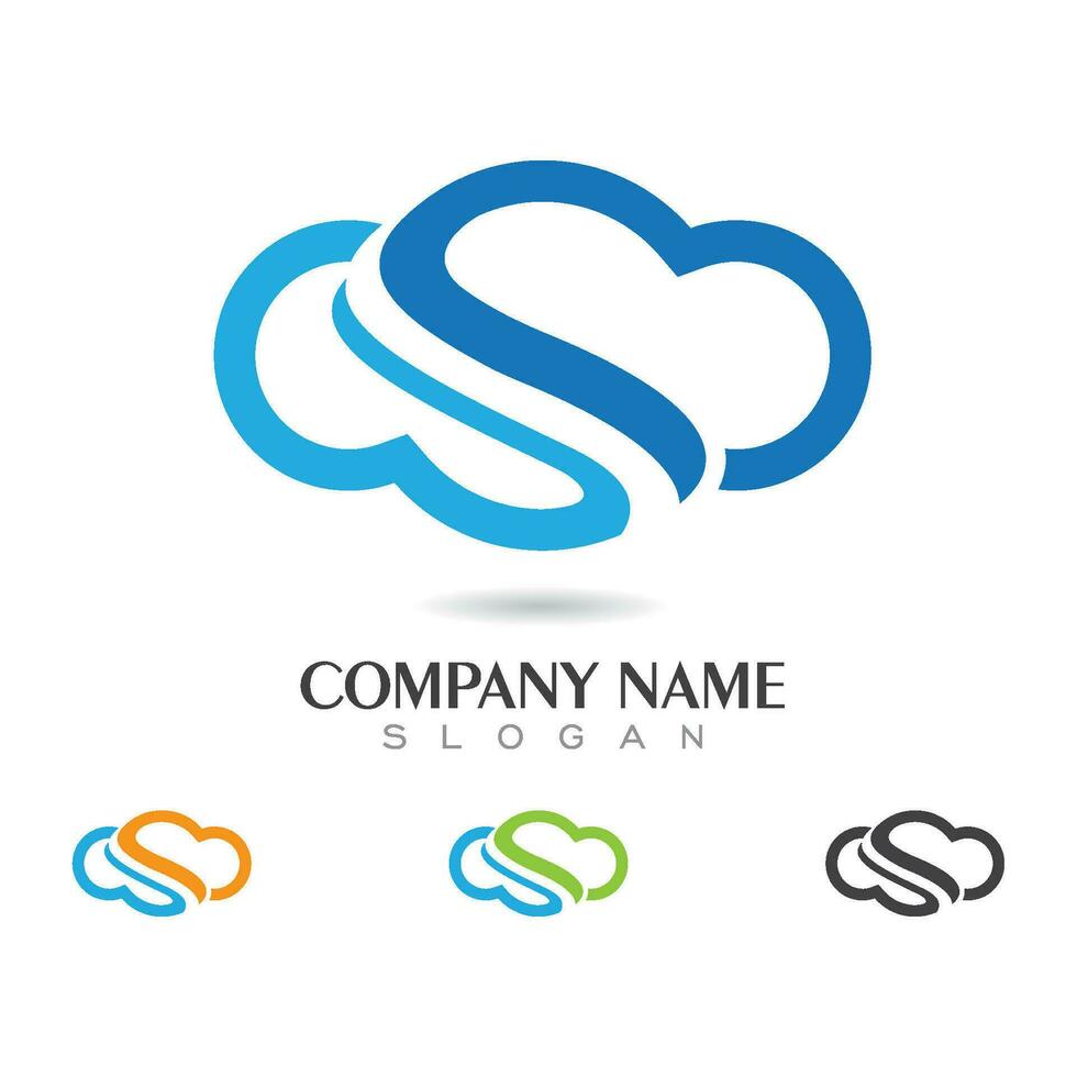 Cloud template vector