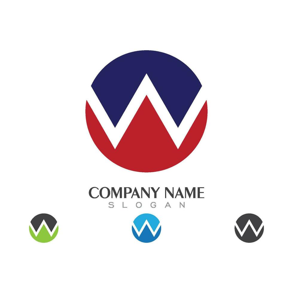W Letter Logo Template vector