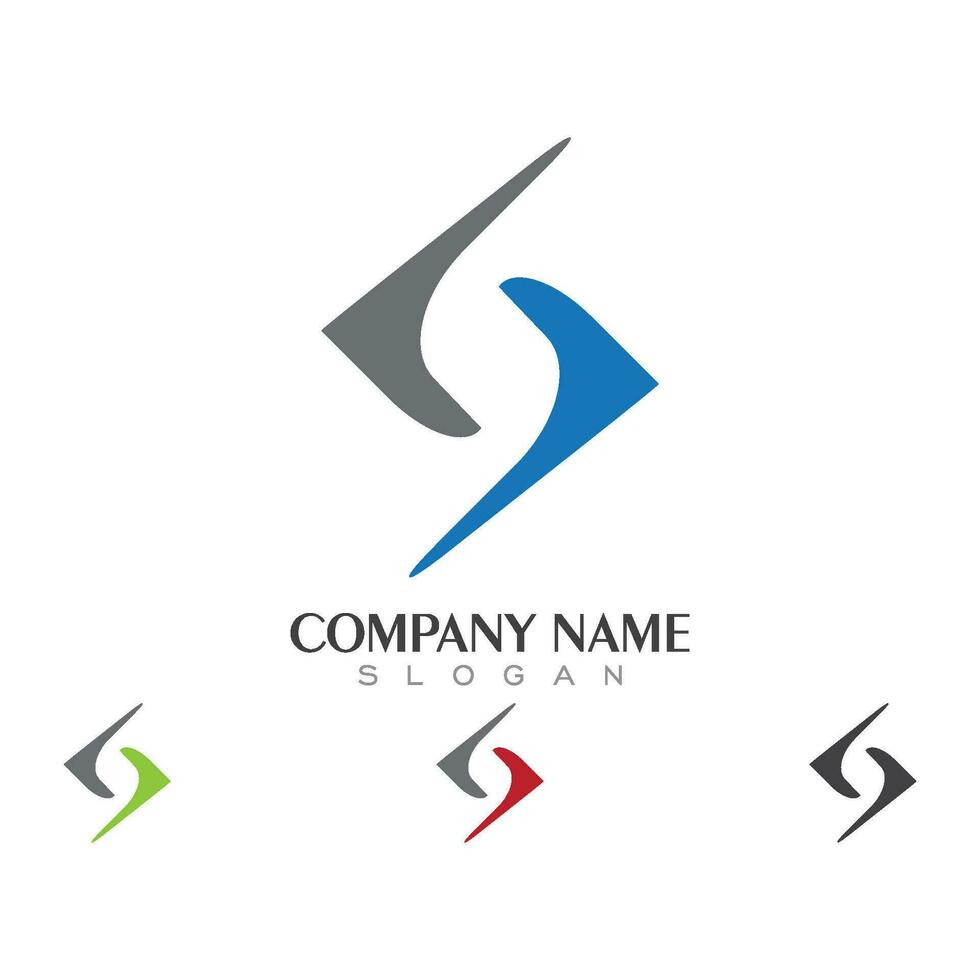 logotipo de la letra s corporativa empresarial vector