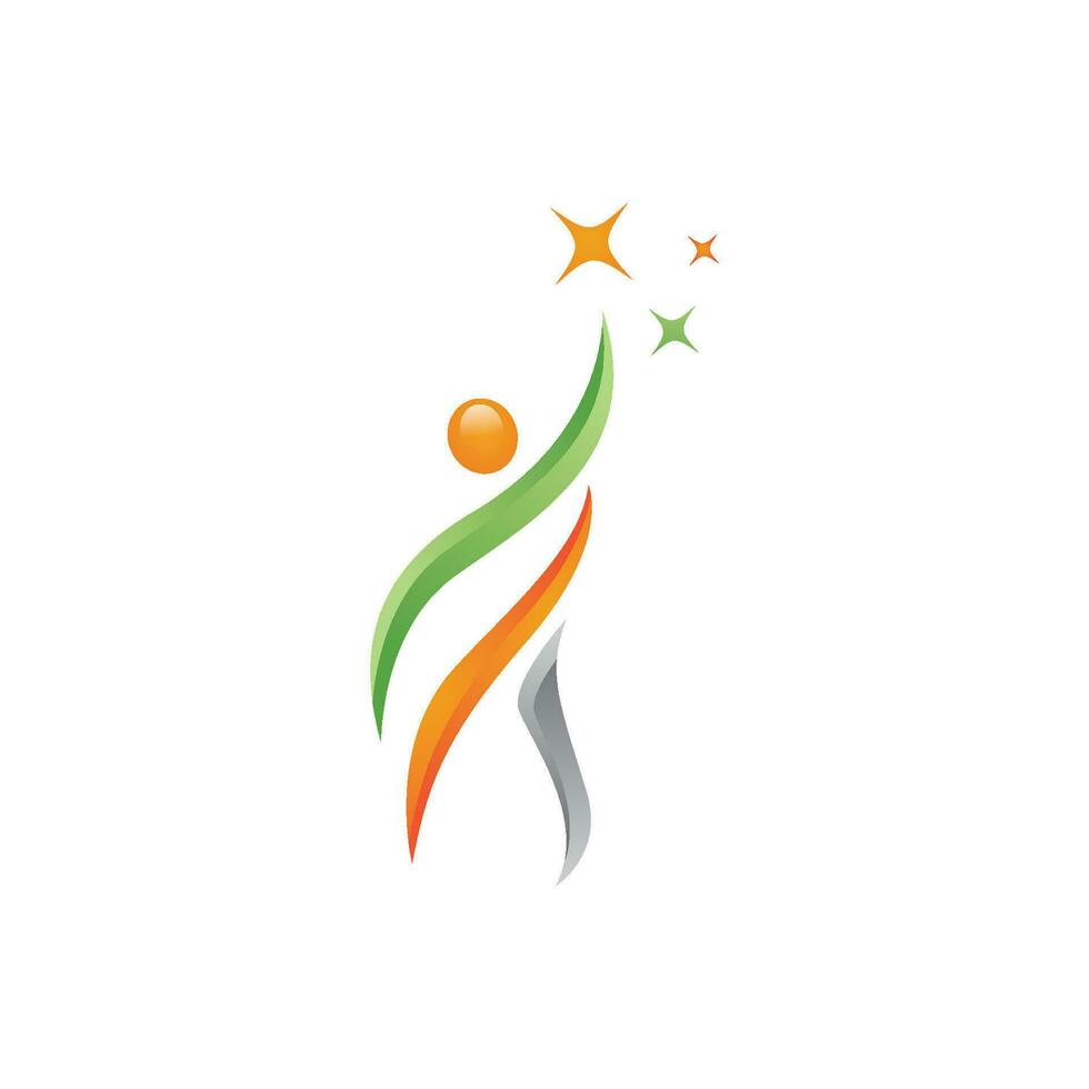 Human character logo sign vector