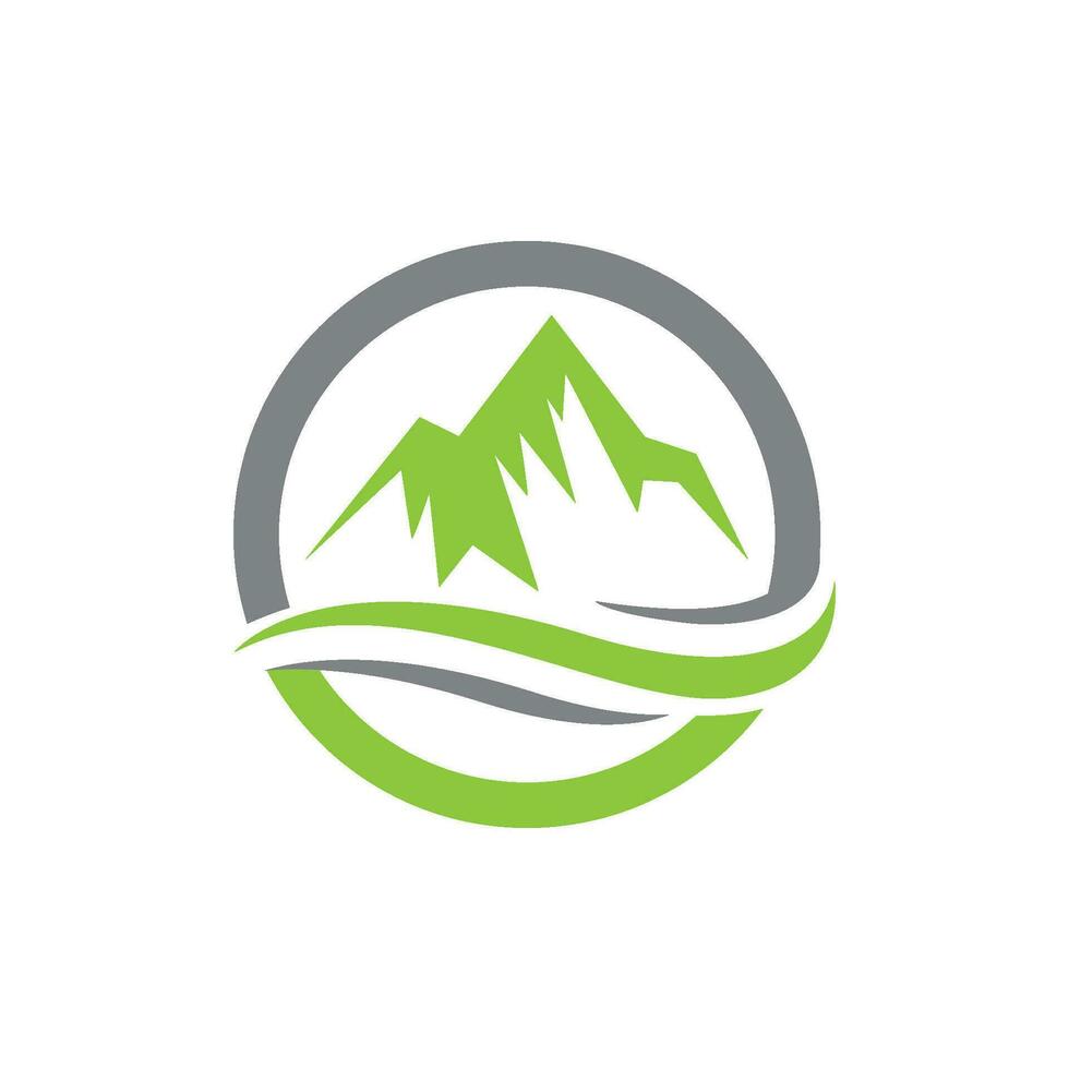 logotipo de icono de montaña vector