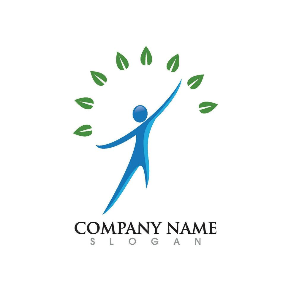 Human character logo sign vector