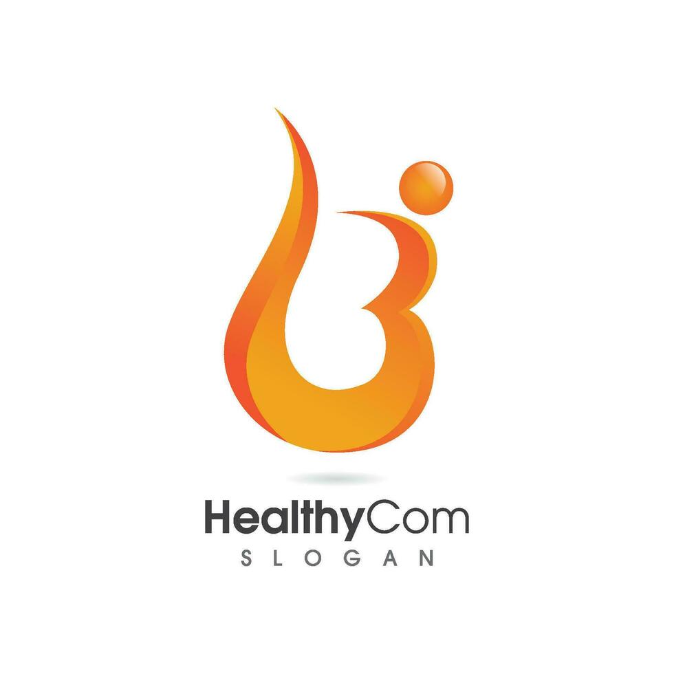 Human character logo sign vector