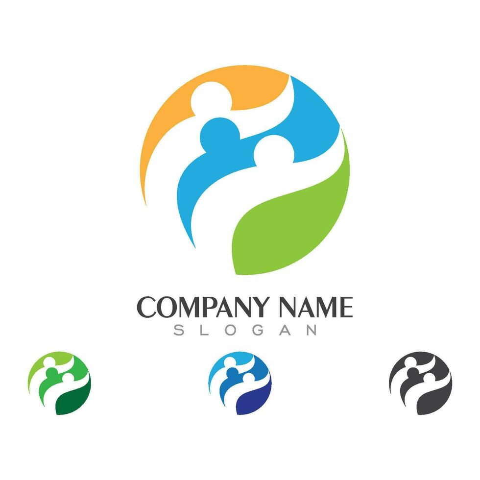Human character logo sign vector