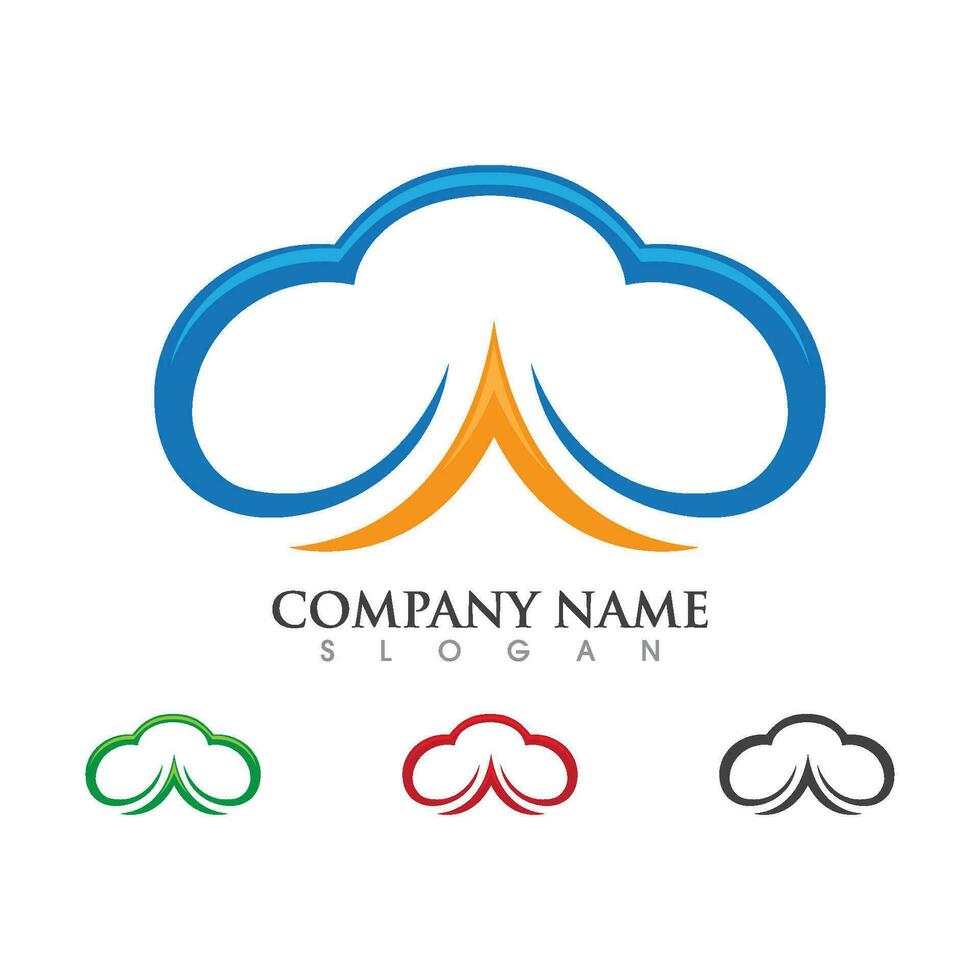 Cloud template vector