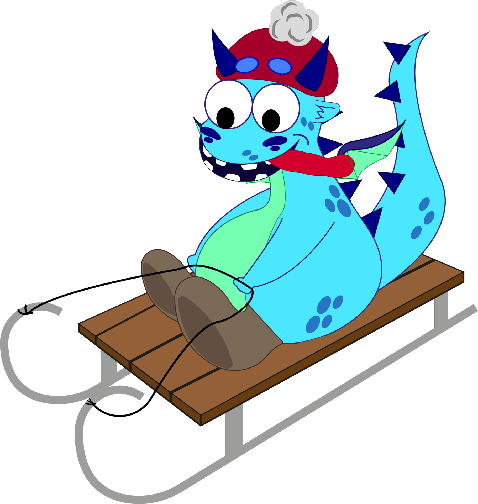 Funny Fantasy Character Dragon Sledding 31765154 PNG funny-fantasy-character-dragon-sledding-31765154-png