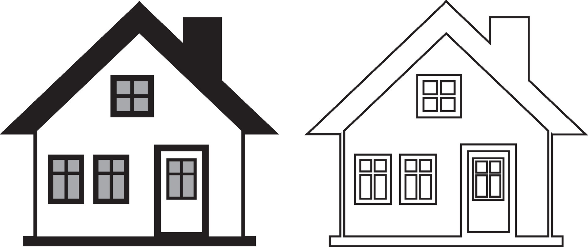 House front view and line style vector illustration 31765169 Vector Art