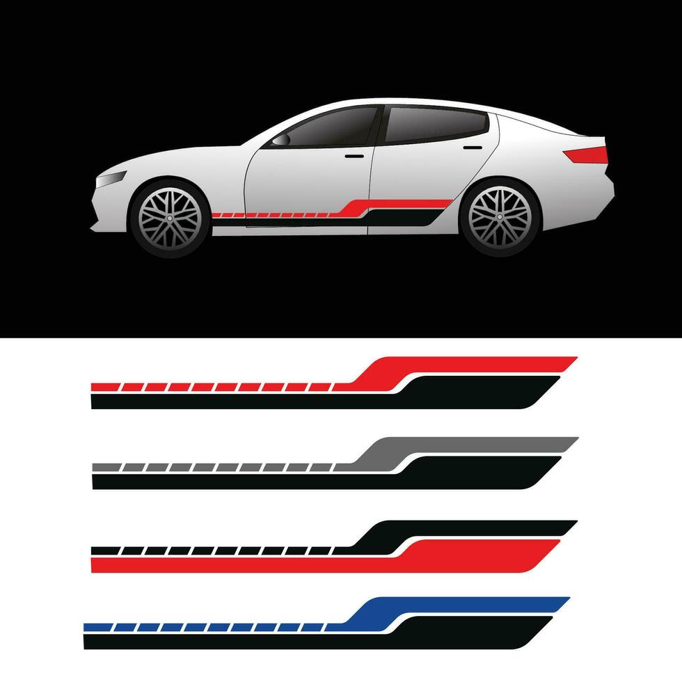 vector coche etiqueta pegatina diseño para coche envoltura.
