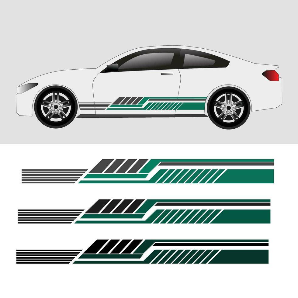 vector striped car sticker design.