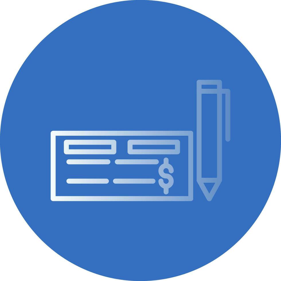 Cheque Vector Icon Design