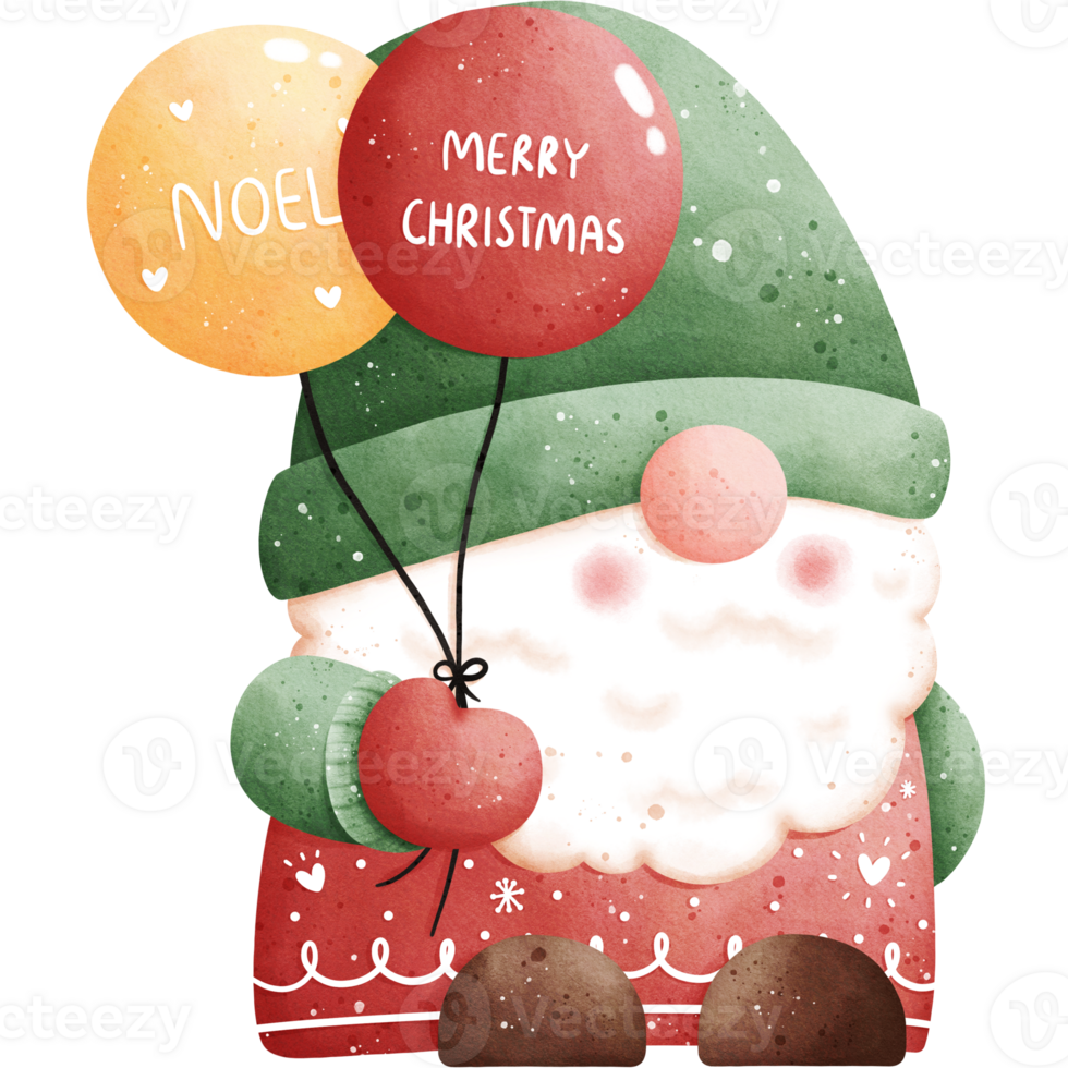 waterverf Kerstmis gnoom illustratie png