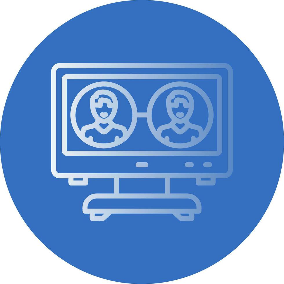 Virtual Team Management Vector Icon Design