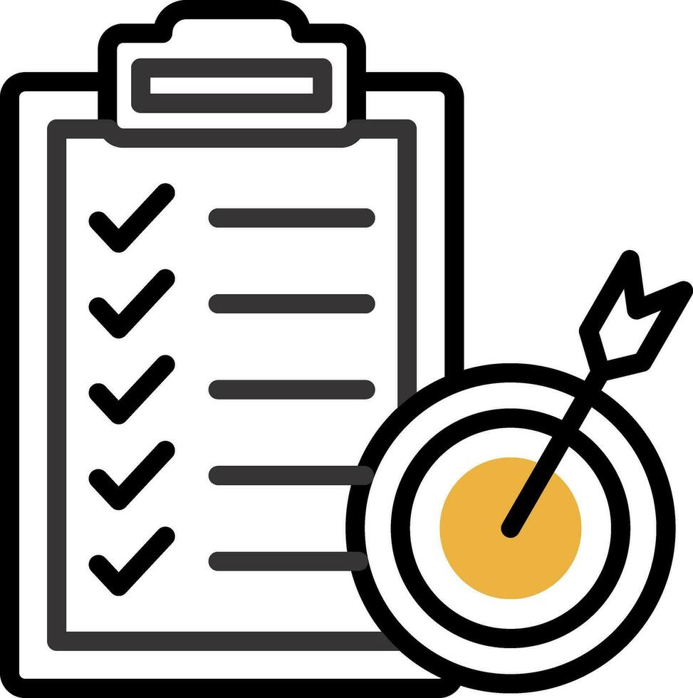 Goal Setting Vector Icon Design