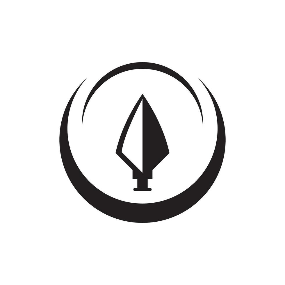 Spear logo vector design template