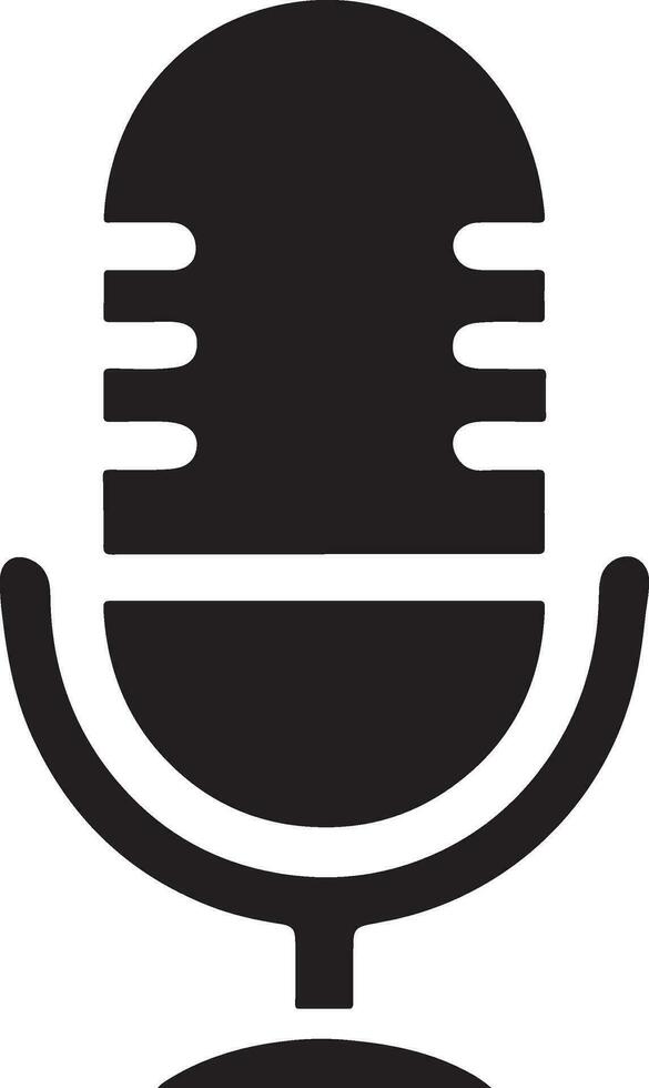 Isolated Microphone Clipart Graphic for Podcast, Recording Studio, and Vocal Recording vector