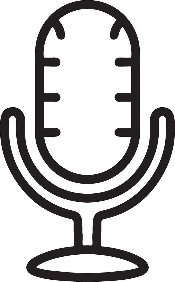 Isolated Microphone Clipart Graphic for Podcast, Recording Studio, and Vocal Recording vector