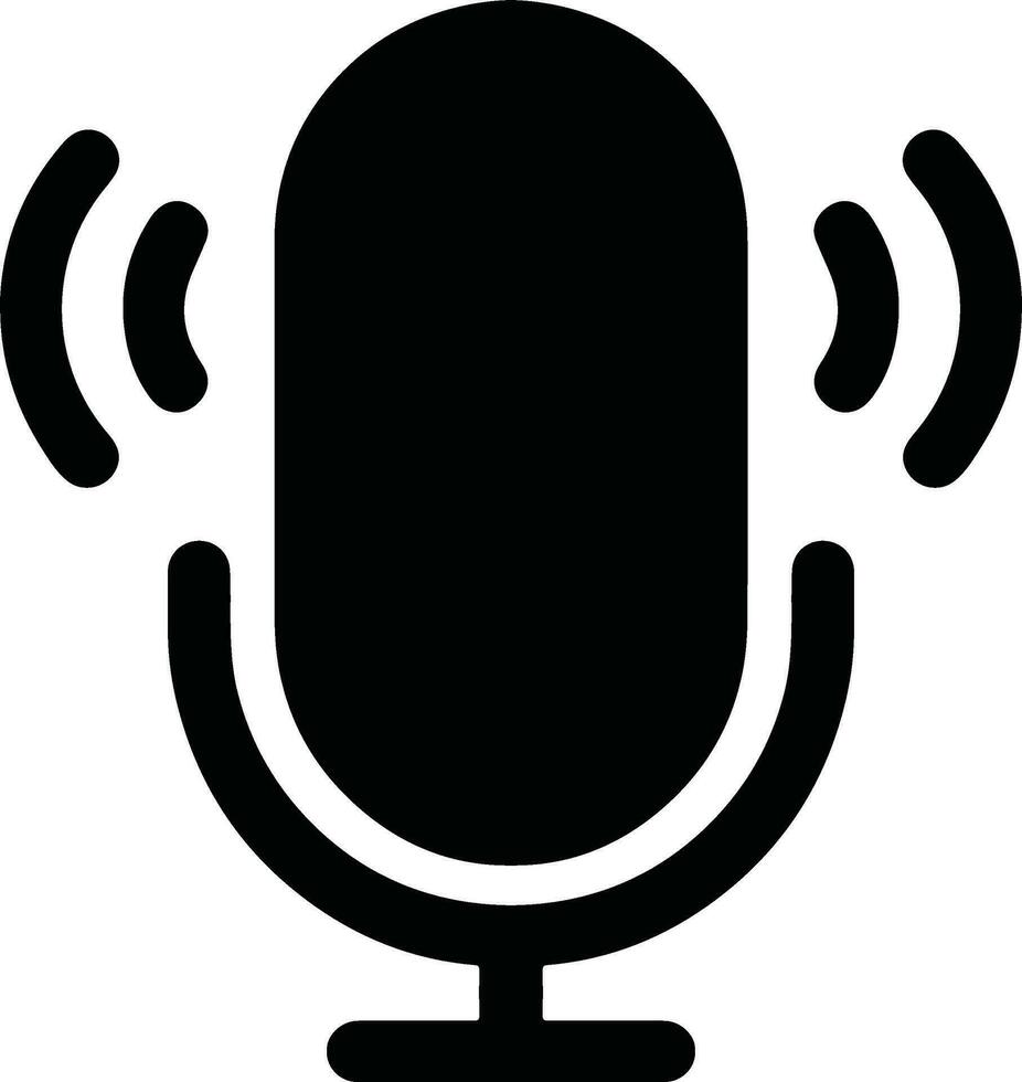 Isolated Microphone Clipart Graphic for Podcast, Recording Studio, and Vocal Recording vector