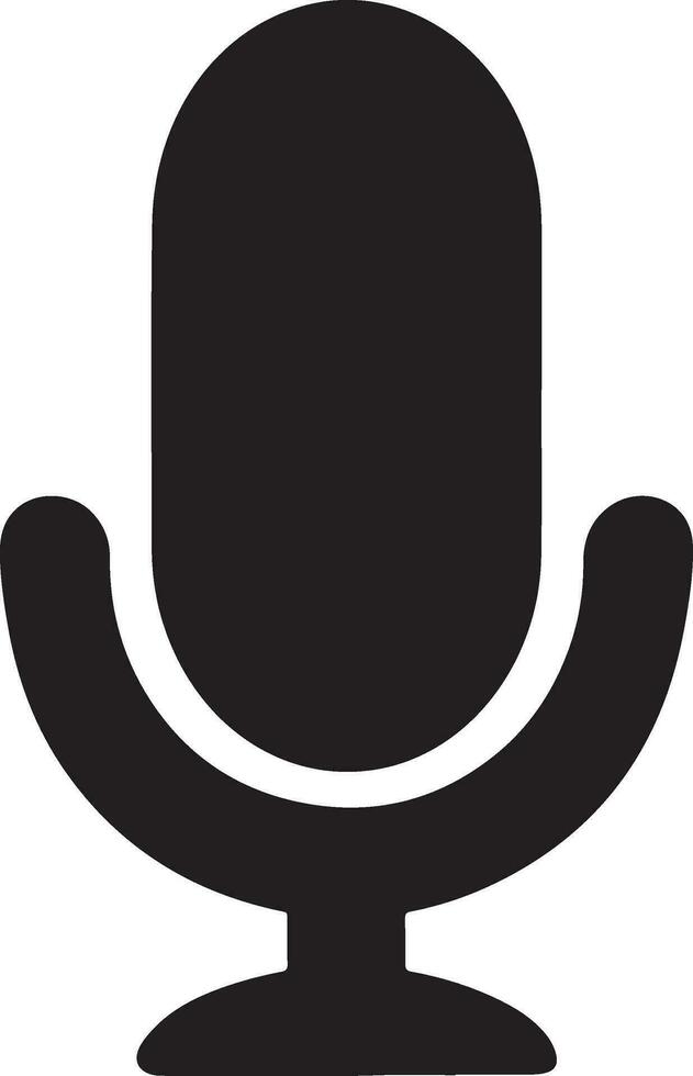 Isolated Microphone Clipart Graphic for Podcast, Recording Studio, and Vocal Recording vector