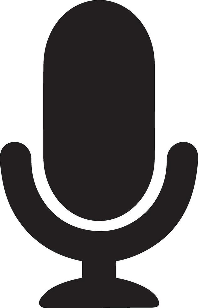 aislado micrófono clipart gráfico para podcast, grabación estudio, y vocal grabación vector