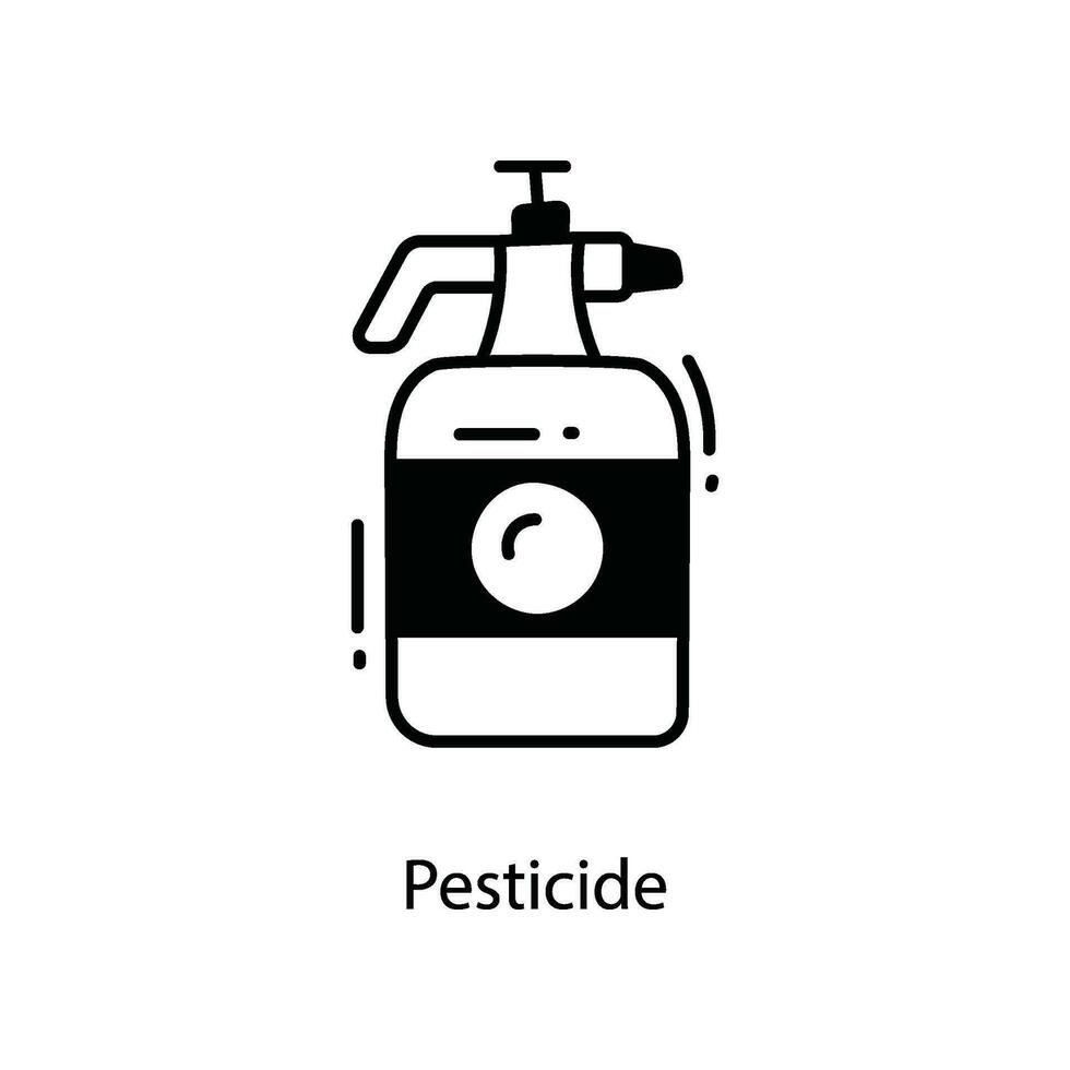 Pesticide doodle Icon Design illustration. Agriculture Symbol on White background EPS 10 File vector