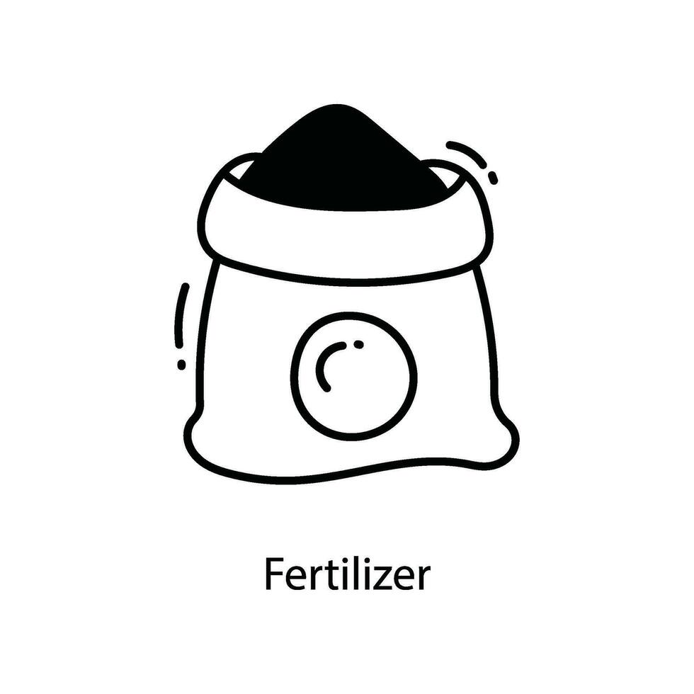 Fertilizer doodle Icon Design illustration. Agriculture Symbol on White background EPS 10 File vector