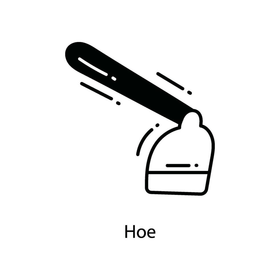 Hoe doodle Icon Design illustration. Agriculture Symbol on White background EPS 10 File vector