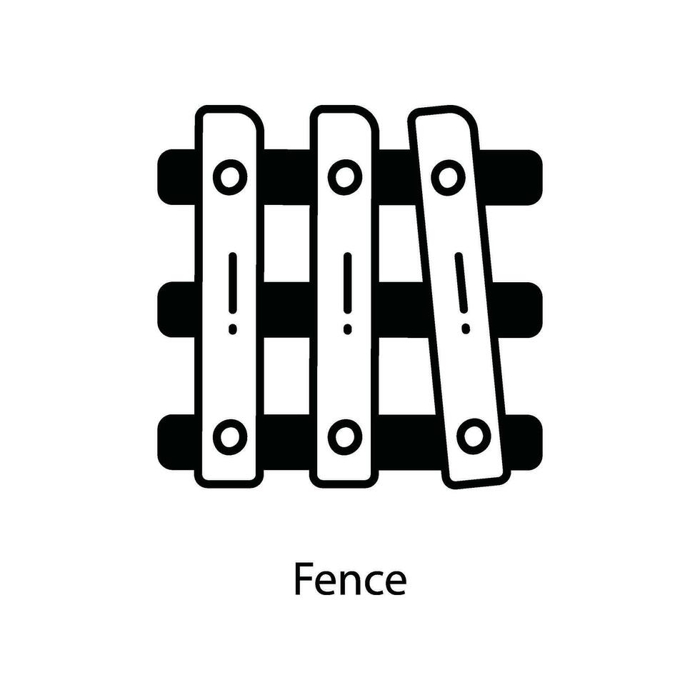 cerca garabatear icono diseño ilustración. agricultura símbolo en blanco antecedentes eps 10 archivo vector