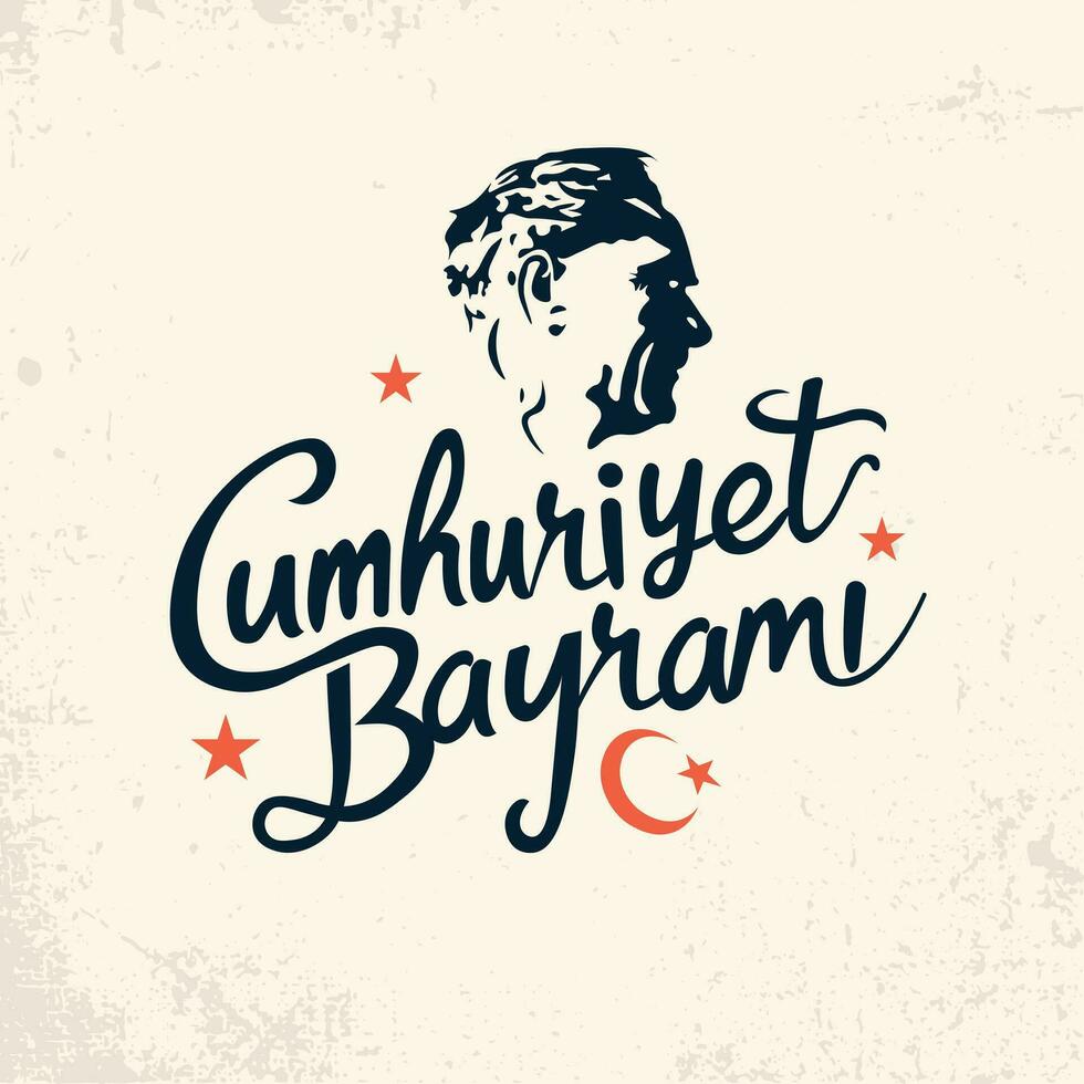 29 octubre Turquía república día, contento día festivo. turco traducir 29 ekim cumhuriyet Bayrami kutlu olsun vector