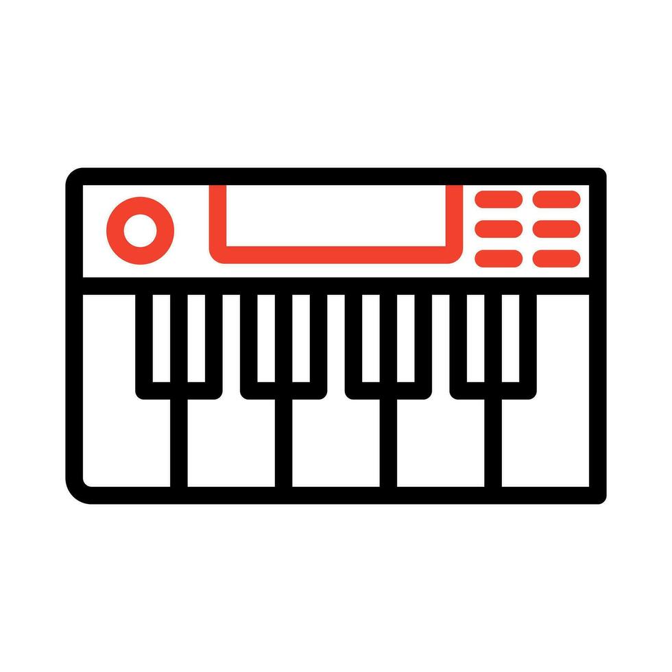 vector image of piano keyboard icon. Suitable for use in web applications, mobile applications and print media. isolated on white background.