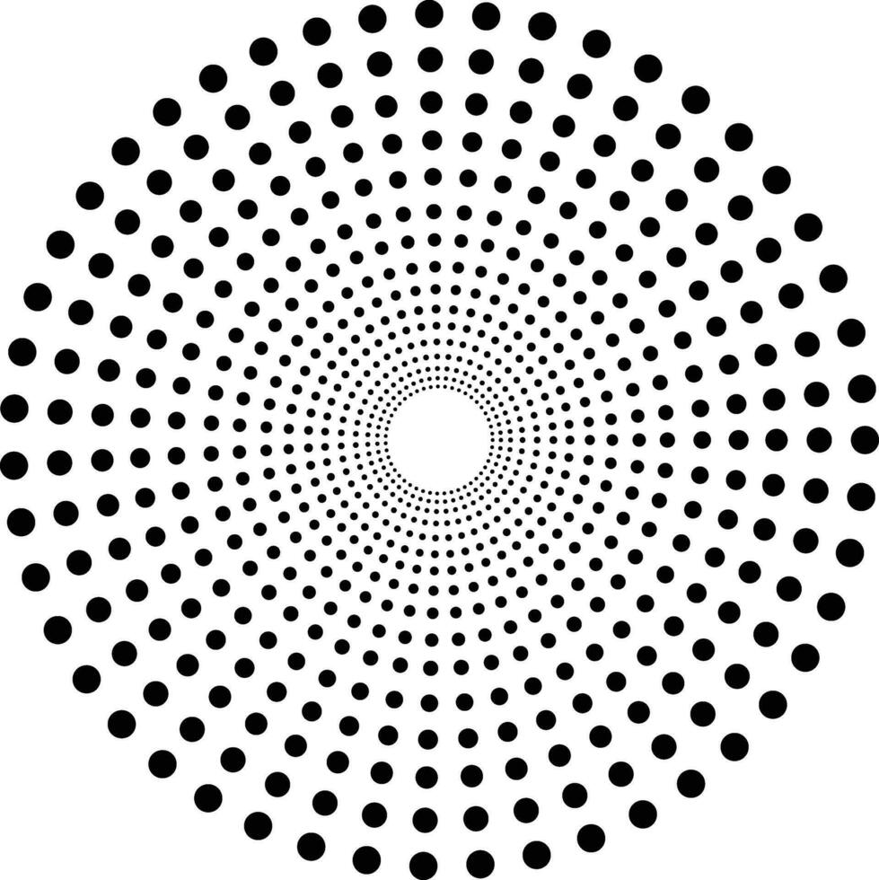 Black Halftone Circle vector