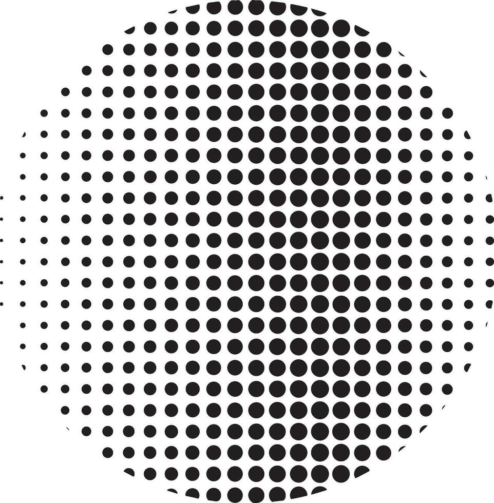 Black Halftone Circle vector