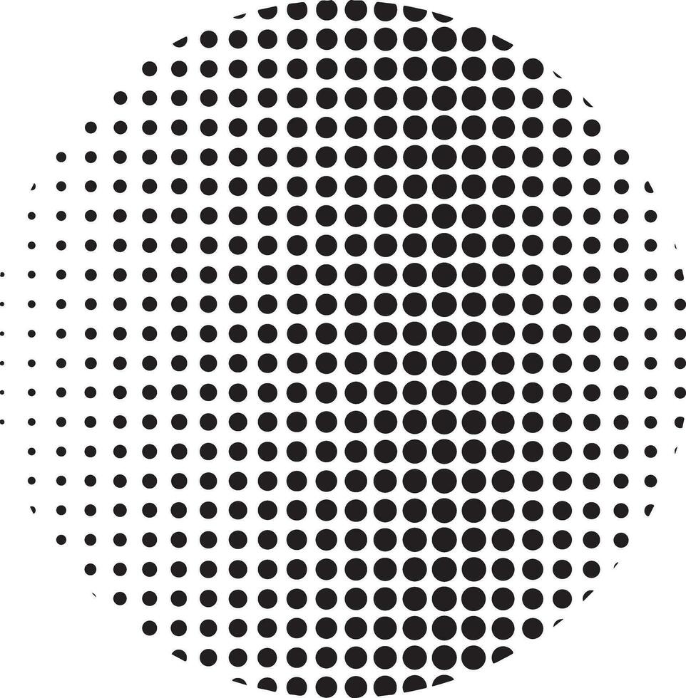 Black Halftone Circle vector