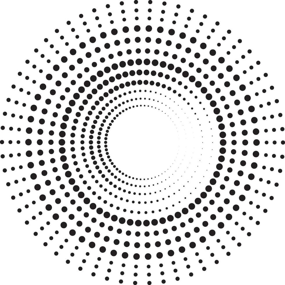 Black Halftone Circle vector