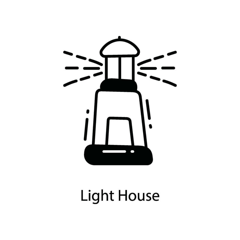 Light House doodle Icon Design illustration. Agriculture Symbol on White background EPS 10 File vector