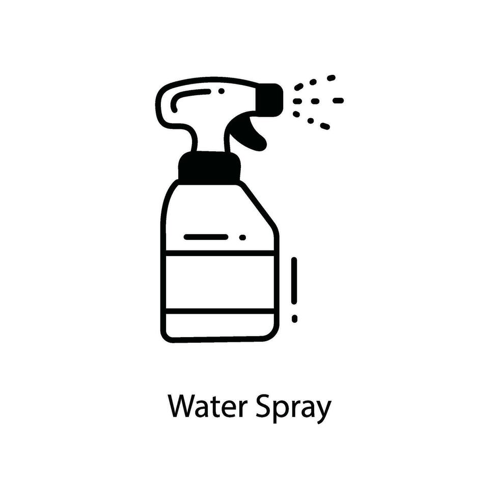 Water Spray doodle Icon Design illustration. Agriculture Symbol on White background EPS 10 File vector