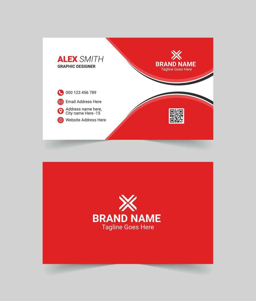 creativo negocio tarjeta, rojo forma negocio tarjeta para corporativo identidad , nombre tarjeta , visitando tarjeta vector Pro