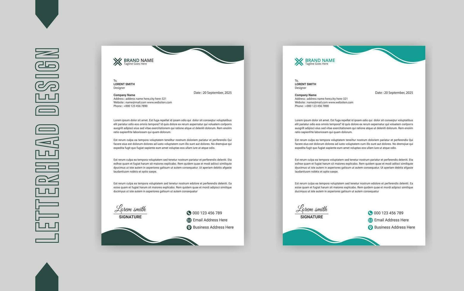 Corporate modern letterhead design template ,creative modern letterhead design template for your project vector pro