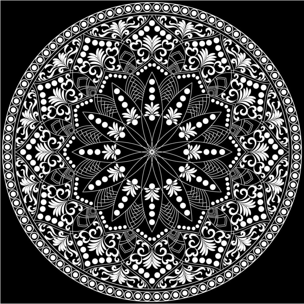 mehndi alheña dibujo circular mandala modelo para tatuaje, decoración prima producto póster o cuadro. decorativo ornamento en étnico oriental estilo. contorno garabatear mano dibujar ilustración. vector