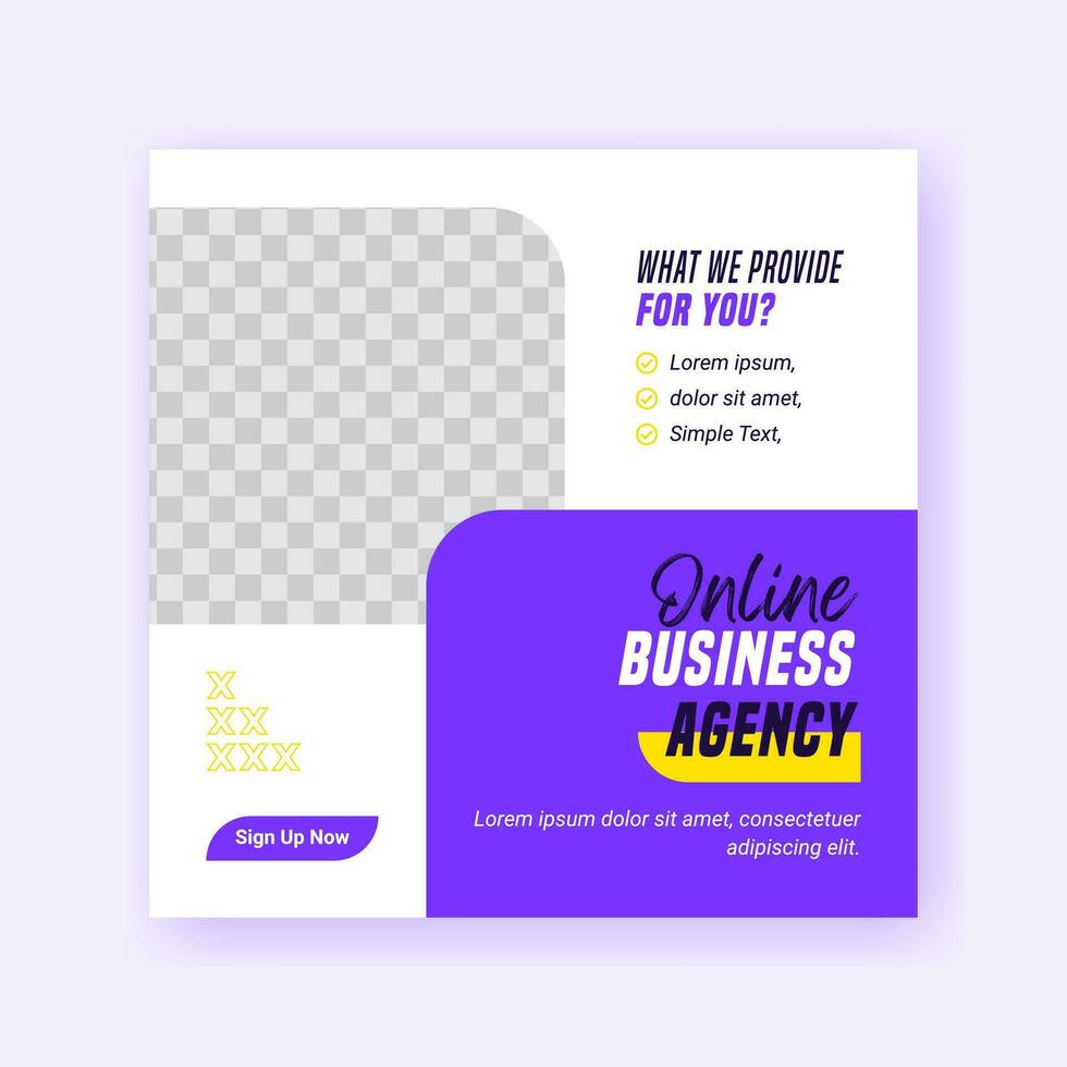 Minimalist business social media cover post banner template design vector