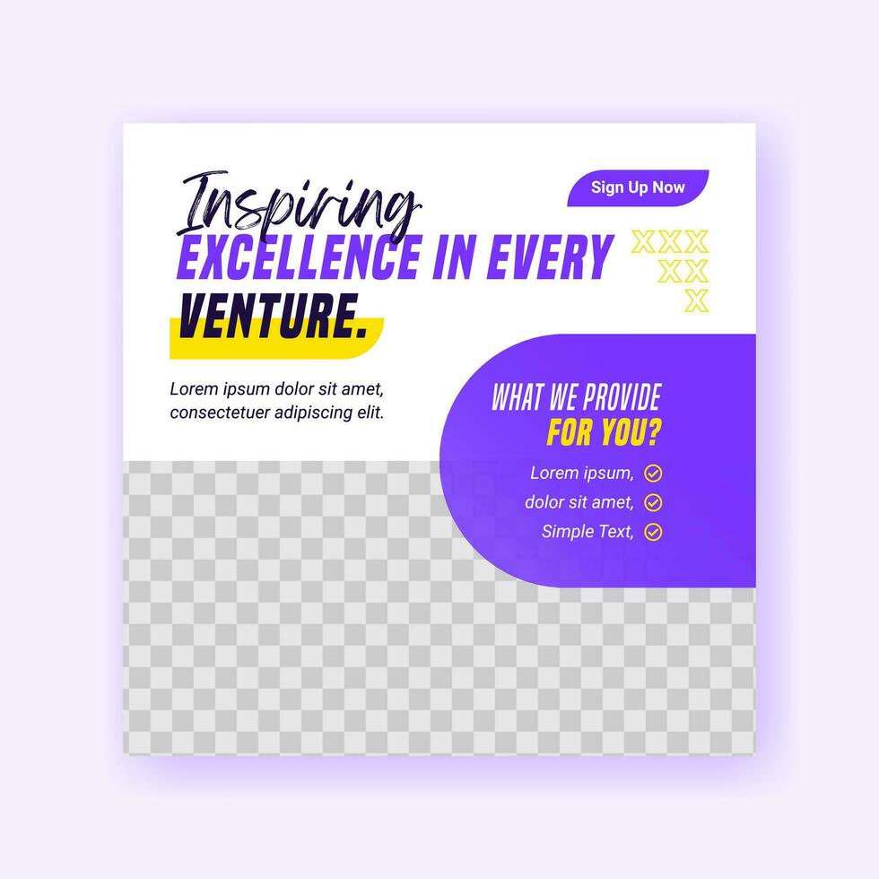Minimalist business social media cover post banner template design vector