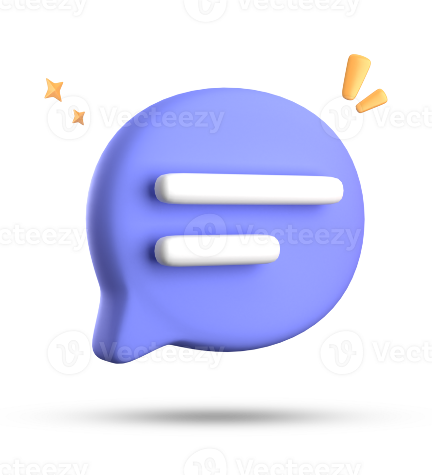 3d rendering of speech bubble with notification icons, 3D pastel chat icon set. Set of 3d speak bubble. png
