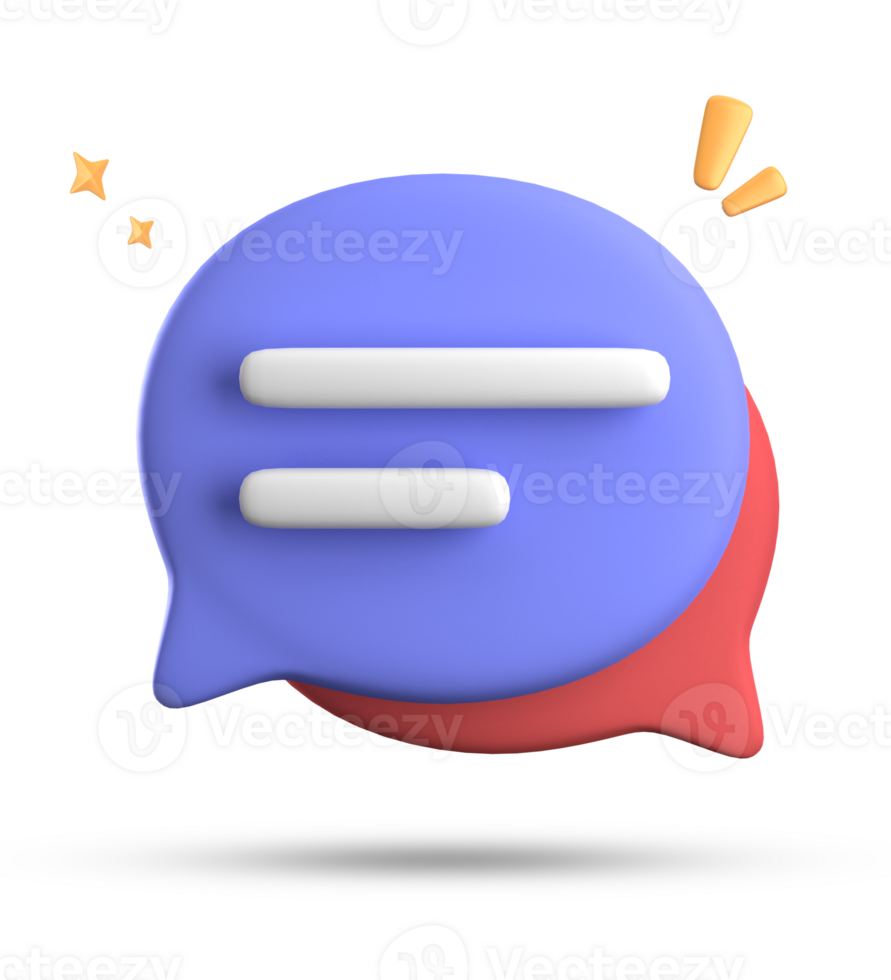 3d rendering of speech bubble with notification icons, 3D pastel chat icon set. Set of 3d speak bubble. png