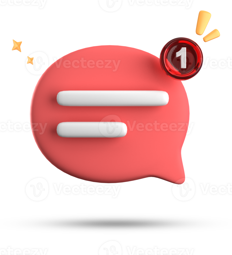3d rendering of speech bubble with notification icons, 3D pastel chat icon set. Set of 3d speak bubble. png