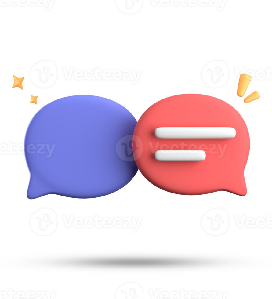 3d rendering of speech bubble with notification icons, 3D pastel chat icon set. Set of 3d speak bubble. png