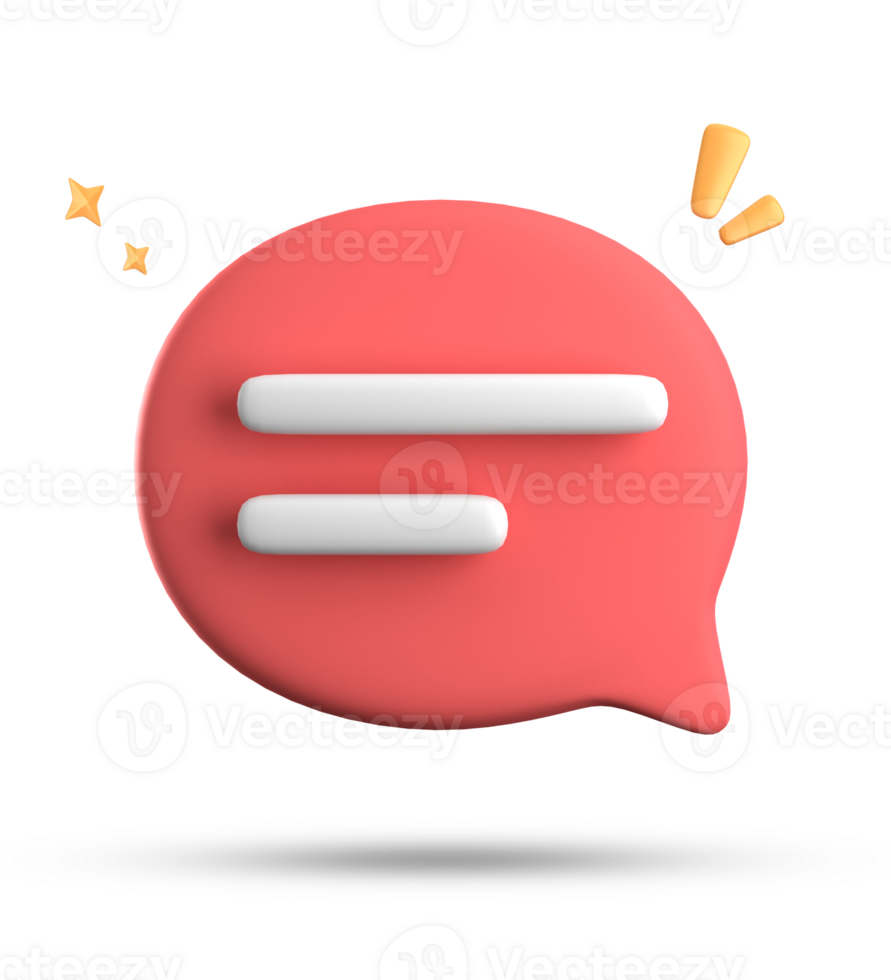 3d rendering of speech bubble with notification icons, 3D pastel chat icon set. Set of 3d speak bubble. png