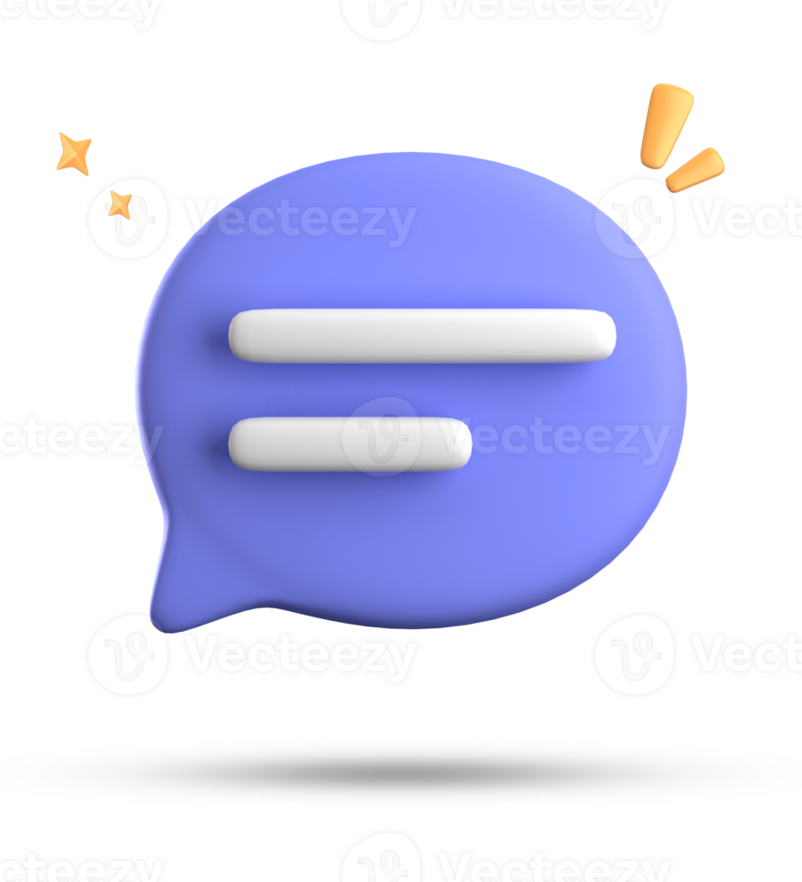 3d rendering of speech bubble with notification icons, 3D pastel chat icon set. Set of 3d speak bubble. png