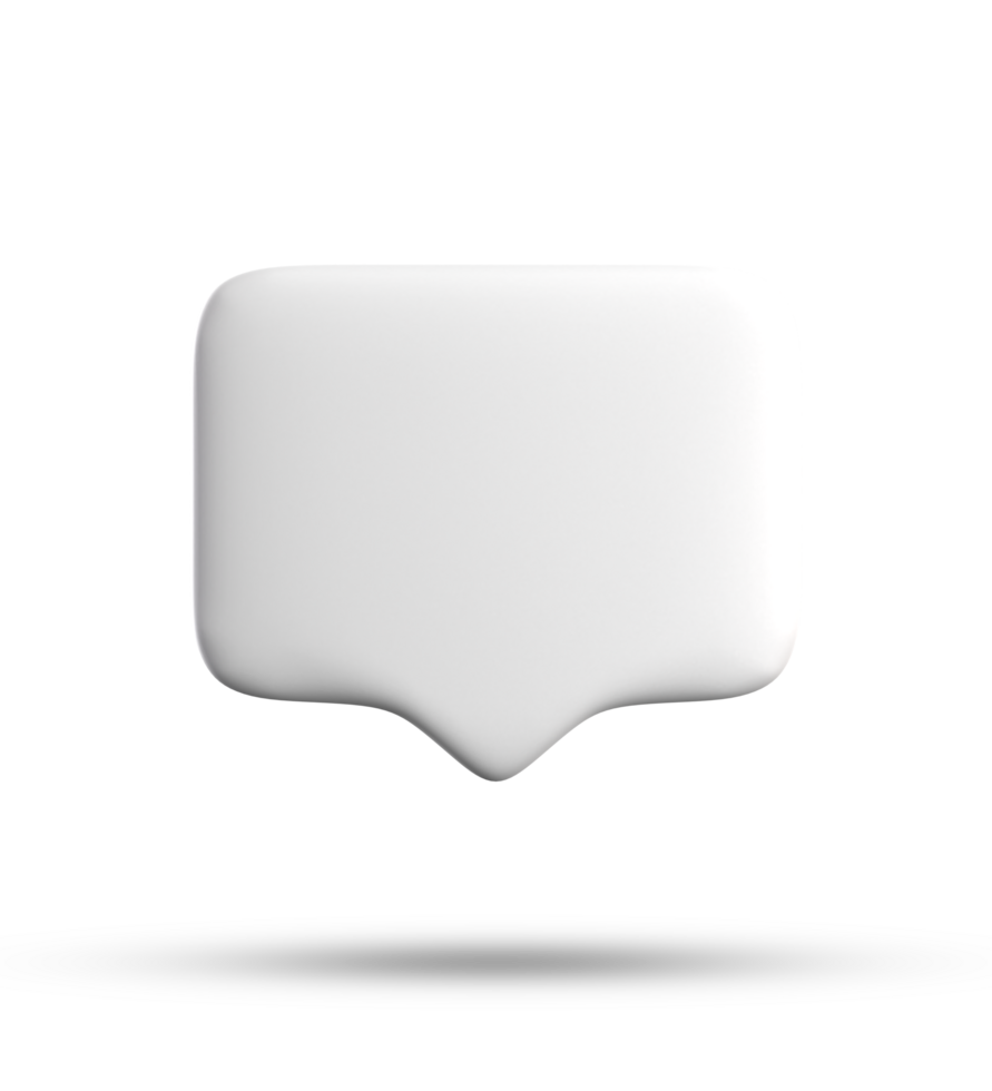 3d rendering of speech bubble with notification icons, 3D pastel white chat icon set. Set of 3d speak bubble. png
